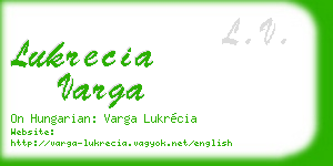 lukrecia varga business card
